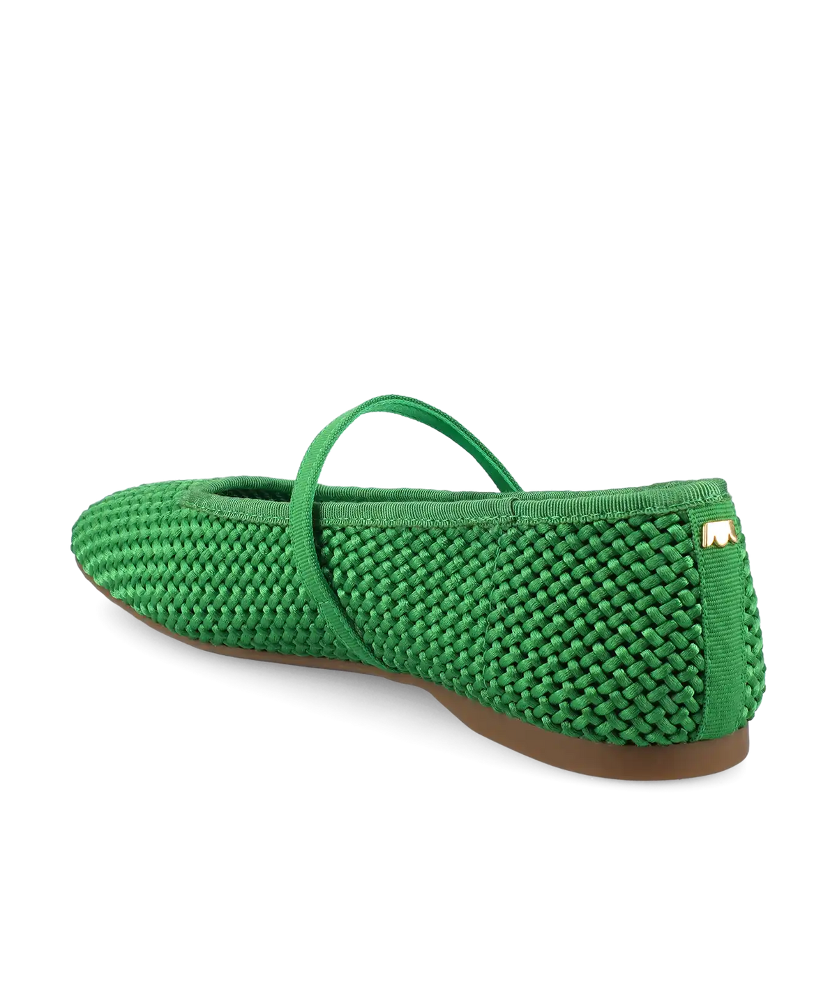 The Hummingbird Mary Jane - Kelly Green Woven Satin