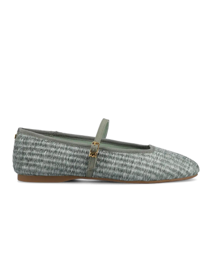 The Hummingbird Mary Jane - Seafoam Raffia