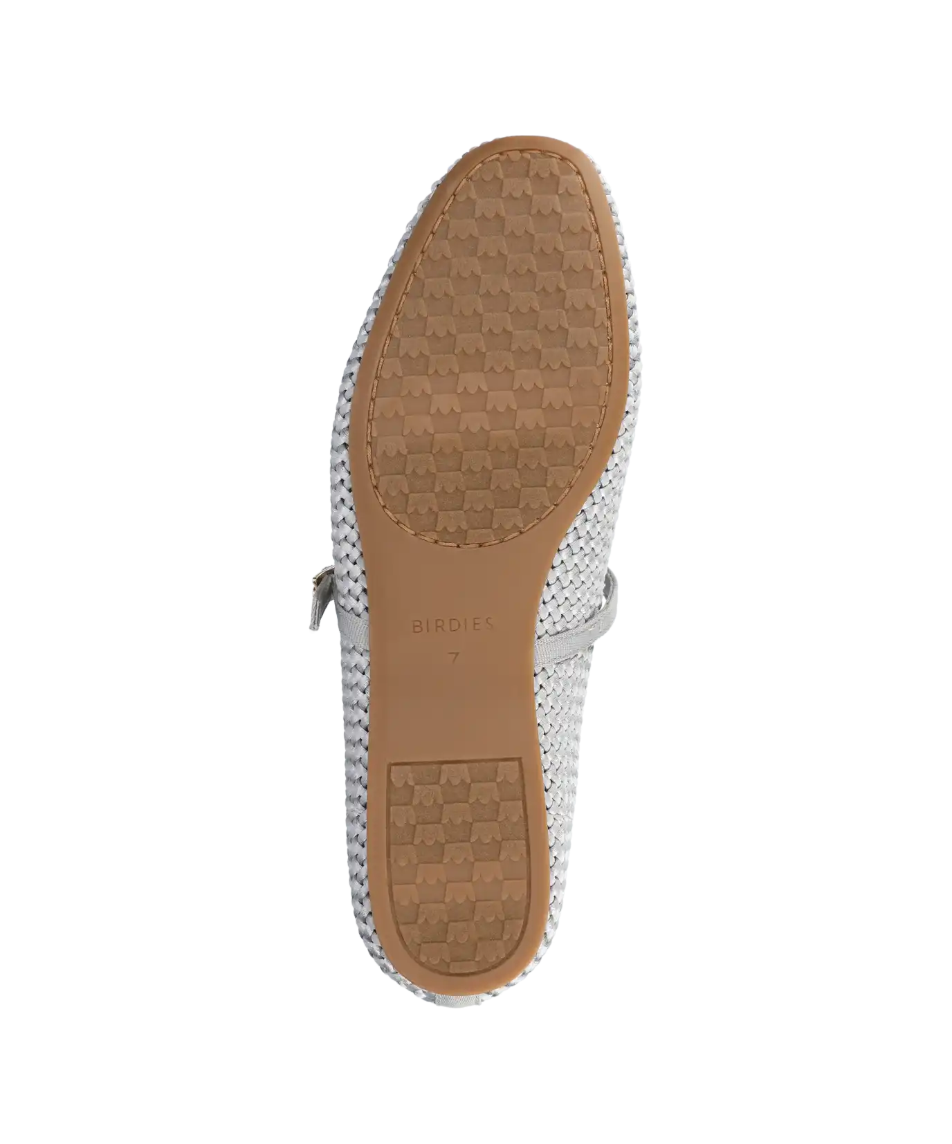 The Hummingbird Mary Jane - Silver Woven Satin