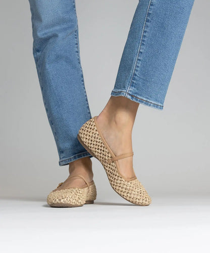 The Hummingbird Mary Jane - Tan Openweave