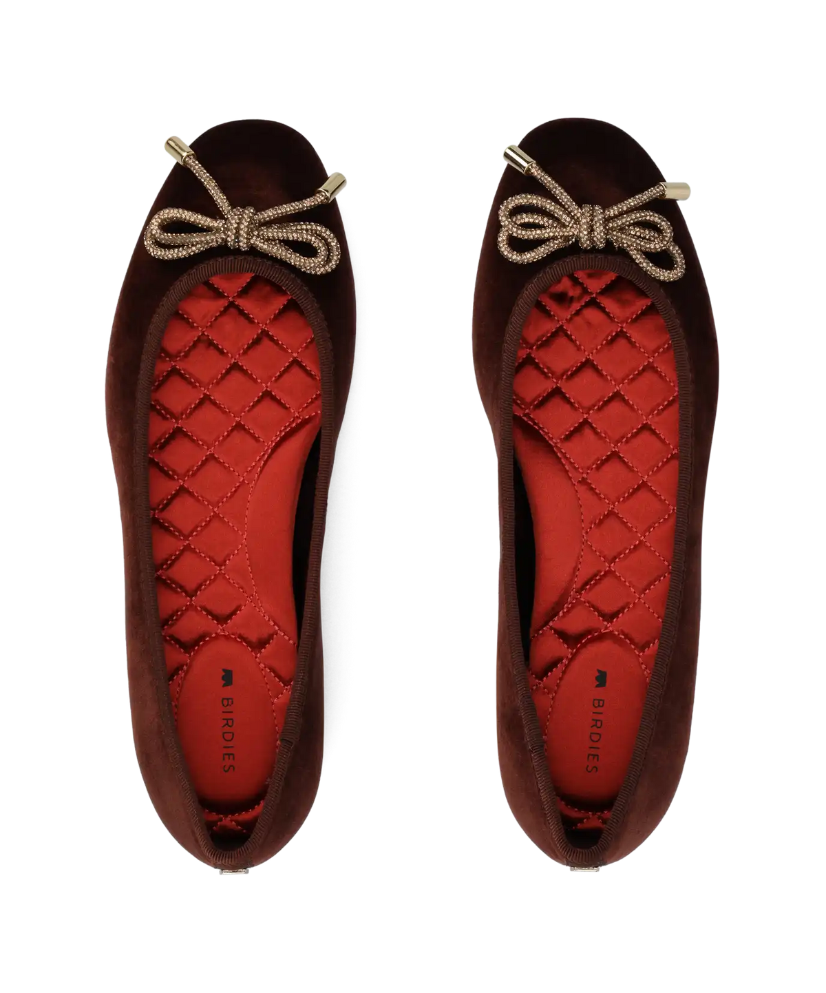 The Hummingbird - Brandy Velvet Jeweled Bow