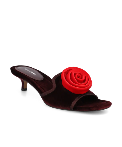 The Kiwi Kitten Flower - Burgundy Velvet